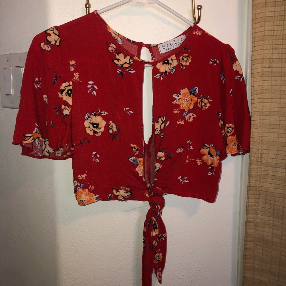 flowered crop top
